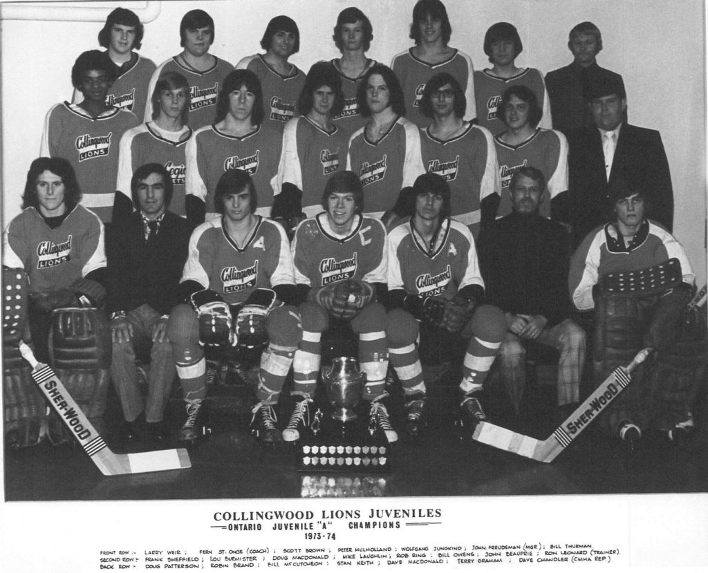 19731974 Collingwood Juvenile Lions OHA Champions Collingwood